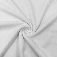 Tissu jacquard de haute qualité 100% polyester 180GSM, tricoté, résistant aux taches, respirant, pour vêtements de sport.