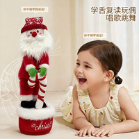 Jouet en peluche de Noël mignon et dansant, Père Noël, pingouin, renne, chantant et parlant, décoration de vacances, cadeau
