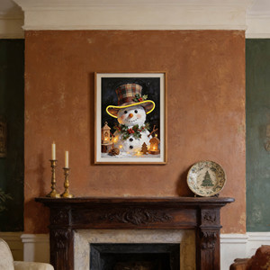 Impresión de Arte Luminoso LED de <span class=keywords><strong>Santa</strong></span> <span class=keywords><strong>Claus</strong></span> para Navidad, Impresión LED en Lienzo, Marco Rústico Navideño para Decoración - Product Image 5