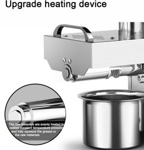 Acero inoxidable pequeño portátil automático girasol té pimienta colza adelfa soja sésamo maní máquina de prensa de aceite - Product Image 4