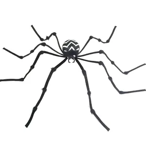 50 "봉제 거미 블랙 할로윈 거미 장식