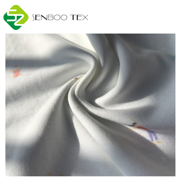 Супермягкая ткань из 100% чесаного органического хлопка в Джерси, ткань для детей