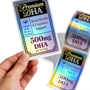 Supplement <strong>Bottle</strong> <strong>Label</strong> Manufacture Wholesale Water Proof Customized Product <strong>Label</strong> With Logo <strong>Printing</strong> For Vitamin - Product Image 4