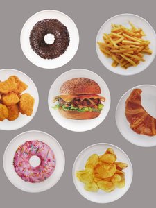 Plato de Desayuno con Diseño Nórdico de Hamburguesa, Estilo Europeo, con Patrón de Dibujos Animados, Lindo y Creativo, de Melamina, para el Hogar, para Aperitivos, Otoño - Product Image 4