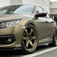 Jantes Bku forgées style Te37 5x114.3 pour Honda Civic Type-R FK8 FL5 EK EG FD2 S2000 Accord 17 18 19 20 pouces concaves T6 JDM