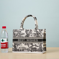 Sac à main de luxe personnalisé conçu respectueux de l'environnement Cadeau Sac fourre-tout en toile de coton pour femmes avec logo