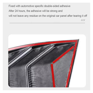 Wholesale Automotive Exterior Accessories Rear Side Window Louvers <strong>Scoop</strong> Vent Cover ABS Gloss Black Carbon Fiber Tesla Model 3/Y - Product Image 2