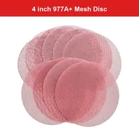 Papier abrasif à grille de 4 pouces, papier abrasif floqué, disque rond, ponçage sans poussière, filet anti-blocage, papier abrasif à grille, ponçage à sec