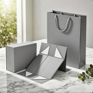 Caja Autoarmable de Papel Kraft con Cierre Magnético y Asa, Forma Rectangular para Empaquetado Comercial, Impresión a Cuatro Colores - Product Image 3