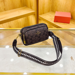 2025 Hot-Bán Phụ Nữ Của Pháp Retro In Messenger Túi Nhỏ Vuông Rộng Vai Duy Nhất Dây Đeo PU Chất Liệu Dây Kéo Nút - Product Image 6