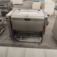 Elektrische multifunctionele commerciële fruit- en groentewasmachine, aardappelwas-trommelborstel reinigingsapparatuur