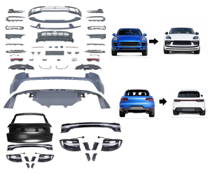 Kit carrosserie PP pour <span class=keywords><strong>Porsche</strong></span> <span class=keywords><strong>Macan</strong></span> 95B 2014-2022, mise à niveau vers le style <span class=keywords><strong>Turbo</strong></span> <span class=keywords><strong>2023</strong></span> 2024, kit de carrosserie de modernisation 95B.3 Facelift, pare-chocs avant et arrière - Product Image 1