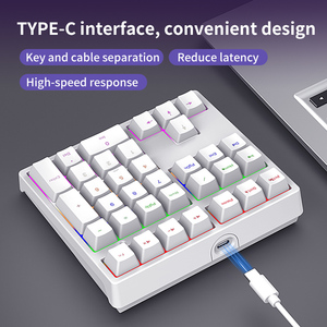 34-Key Wired USB Type-c Ergonomic <span class=keywords><strong>RGB</strong></span> Mini Teclado Numérico Mecânico para Office Computer Gaming & Business em Stock - Product Image 3