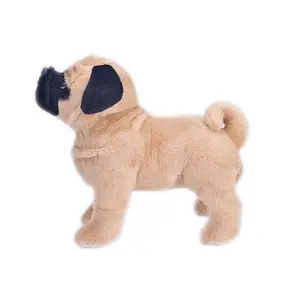 Wholesale High quality 13 inches lifelike soft bulldog stuffed animal pug dog plush toy for kids