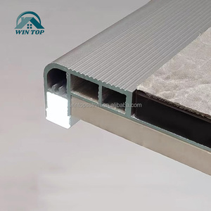 Marches d'<span class=keywords><strong>escalier</strong></span> en métal Win Top, marches d'<span class=keywords><strong>escalier</strong></span> pour rampes en <span class=keywords><strong>bois</strong></span>, marches de terrasse, bande antidérapante en alliage d'aluminium - Product Image 1