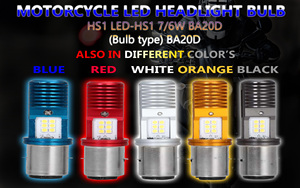 หลอดไฟหน้ารถจักรยานยนต์ LED HS1 7/6W BA20D - Product Image 6
