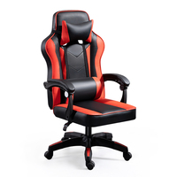 Chaise de bureau pivotante de direction au design contemporain et épuré, avec accoudoirs articulés, appui-tête et coussin lombaire, idéale pour le gaming et l'ordinateur
