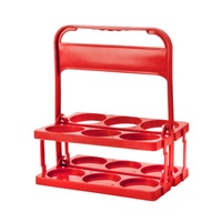 Portador de Botellas Plegable de Plástico Portátil para Seis Botellas de Cerveza, Cestas para Bebidas, Portador de 2 Botellas de Vino