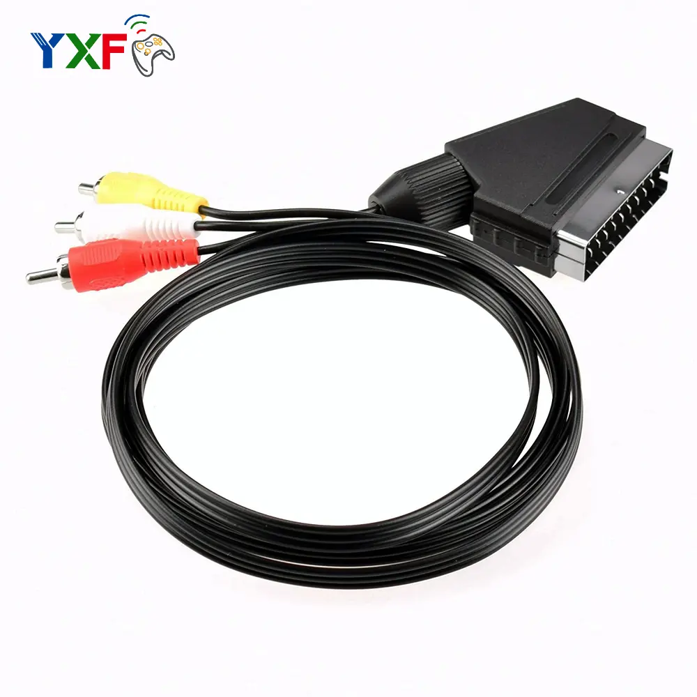 1.8M AV SCART Audio Video Cable TV Chì Cho NES Cho NES RGB SCART Cáp Cắm Thương Hiệu Mới RCA Video CABLE Cho NES Cho FC