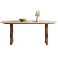 Mid-Century Modern Ausziehbarer Klapptisch-Set mit Gesinterter Steinplatte und Massivholzrahmen, 6 Stühle - Umweltfreundlich und Langlebig