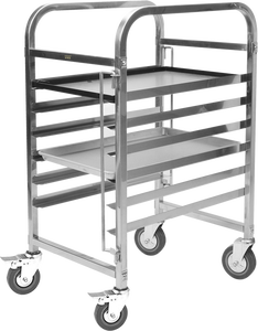 Table de chariot à repas extérieur mobile de chariot de nourriture d'acier inoxydable de service commercial de 6 couches - Product Image 1
