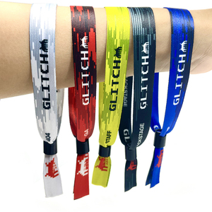 Para pulsera de pareja <span class=keywords><strong>Totwoo</strong></span>, pulsera de tela de Festival con cierre deslizante de plástico para eventos, conciertos, pulsera de tela de Festival para parejas - Product Image 3