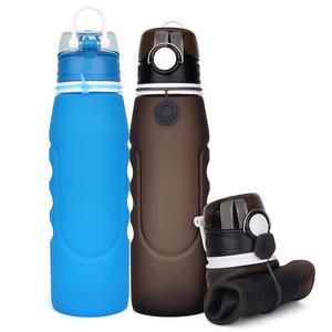 Bouteille d'eau pliable 1000 ml, portable, anti-fuite, en silicone, pour le sport et les activités de plein air - Product Image 1