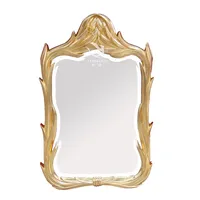 Marco de espejo de PU colgante para sala de estar, mueble decorativo moderno de alta calidad