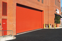 Porte de garage automatique en acier à enroulement motorisé, résistante aux ouragans, sécurisée, finition électrique