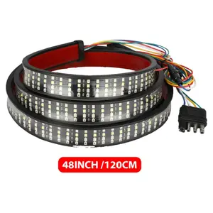 1.5M Fishbone Pickup Truck Achterlichten Led Truck Back Deur Licht Bar Effen Rood/Geel Richtingaanwijzer Achterlicht bar