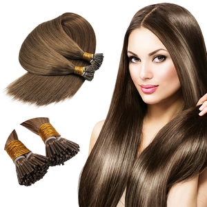 Calidad superior 20 22 24 26 28 pulgadas Bonos de queratina Virgen sin procesar Eslavo doble dibujado Extensiones de cabello rus - Product Image 5