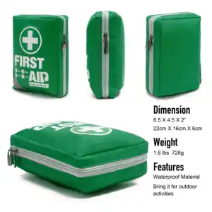 175 Pieces Green Factory Direct Supply Survival Travel First Aid Kit With Emergency Medical Supplies