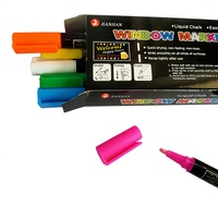 Stylo pour tableau LED fluorescent, marqueur à craie liquide effaçable, stylo à craie liquide néon pour verre, fenêtres et panneaux signalétiques