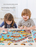 Vente en gros de 100 pièces de puzzle éducatif pour enfants boîte en métal puzzle boîte en papier éducation précoce jouets en bois en stock