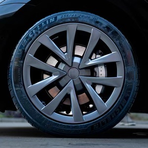 4PCS Couvre-jante complet pour Tesla Model3 Enjoliveur de roue de 18 pouces <span class=keywords><strong>4</strong></span> accessoires de performance de remplacement de voiture - Product Image 3
