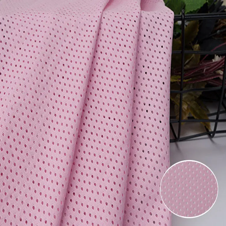 Hete Roze Mesh Stof 100 Polyester Interlining Slijtvast Voering Net Materiaal Voor Atletische Sportkleding Pk Polo Stof