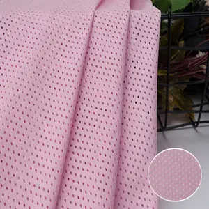 Hot Pink Mesh Fabric 100 Polyester Interlining Wear Resistant Lining Net Material For Athletic Sportswear PK Polo Fabric