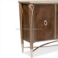 Luxueux mobilier moderne de salon salle à manger en bois buffet à 4 portes buffet