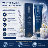 Dentifrice blanchissant de haute qualité fabriqué sur mesure avec de l'hydroxyapatite, saveur lavande