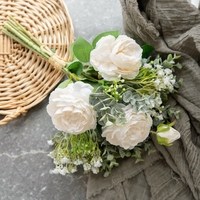 Nicro CF01010 — Bouquet de fleurs et pivoines, fausses fleurs, cadeau idéal pour la fête des mères, noël, offre spéciale