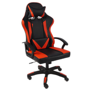 เก้าอี้เกมมิ่งสีดำแดง หนัง PU ปรับเอนได้ตามหลักสรีรศาสตร์ สำหรับใช้งานคอมพิวเตอร์ที่บ้าน - Product Image 1