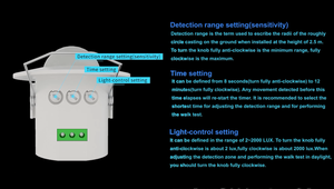 Pdlux PD-MV1018B Mini 5.8GHz HF, detektor gerakan & posisi dipasang di langit-langit Sensor Microwave - Product Image 3