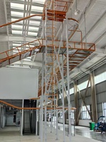 Lini Produksi Powder Coating Otomatis Besar dengan Booth Semprot Cyclone Besar untuk Kabinet dan Peralatan Pemadam Kebakaran