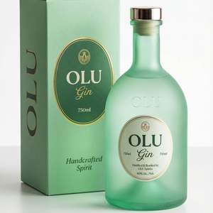 Offre Spéciale – Bouteille en Verre Dépoli Vert Transparent <span class=keywords><strong>70cl</strong></span> 75cl à <span class=keywords><strong>Prix</strong></span> Réduit pour Gin, Whisky, Tequila, Rhum avec Coffret Cadeau - Product Image 4