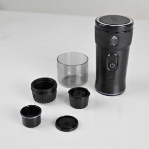 Machine à expresso électrique 2-en-1 avec chauffage sans fil, cafetière portable rechargeable, 5 bars - Product Image 4
