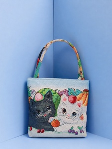 Bolso Tote de Lona Reversible Estilo Bohemio con Diseño de Paisaje Urbano Étnico Vintage, Bolso Tejido Casual Pequeño para Mujer - Product Image 2