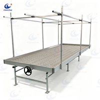Table de culture mobile ChenChao 4x8 pieds à flux et reflux avec système de drainage, idéale pour la culture de légumes - Meilleure vente
