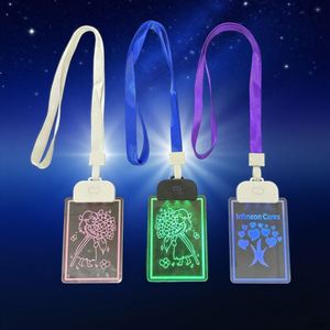 ป้ายอะคริลิค LED แบบแขวน OEM/ODM เรืองแสงในที่มืด ป้ายแสดงสินค้าพร้อมสายคล้องคอโลโก้บริษัท อุปกรณ์จัดงานส่งเสริมการขาย - Product Image 6