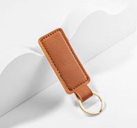 Porte-clés de luxe en cuir Pu Mini Rectangle porte-clés personnalisé porte-clés pour cadeau de promotion porte-clés porte-clés en cuir