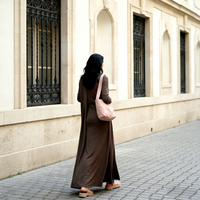 Ensemble 2 pièces décontracté pour femme : Cardigan en maille unie à col en V et robe longue anti-plis, collection automne, ODM, faible MOQ